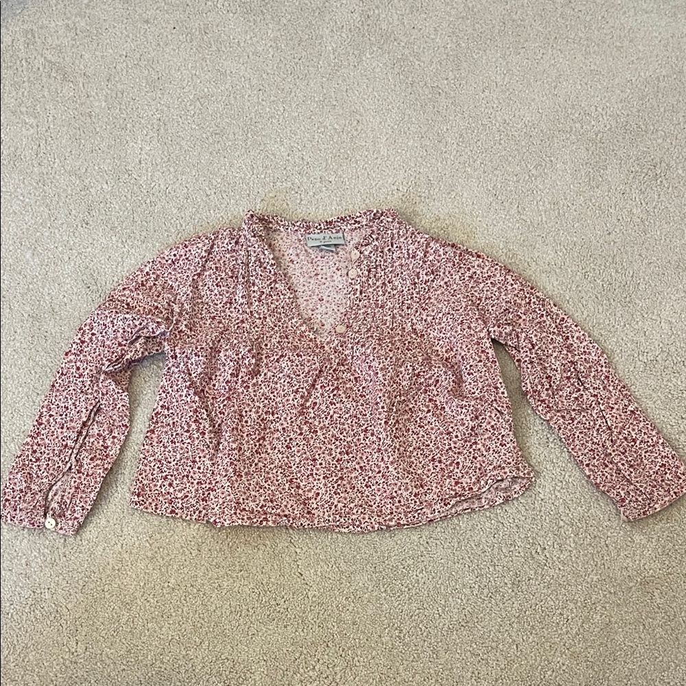 Papo d'Anjo Red Floral Button-Up Top